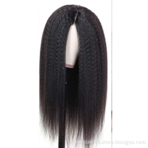Deep wave kinky curly lace frontal wig brazilian hair virgin human hair wigs for black women